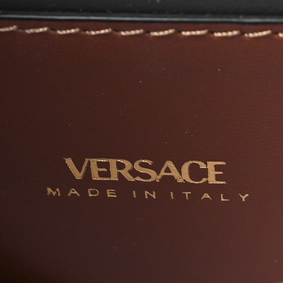 Versace Denim La Medusa Chain Shoulder Bag Navy Blue Image 6