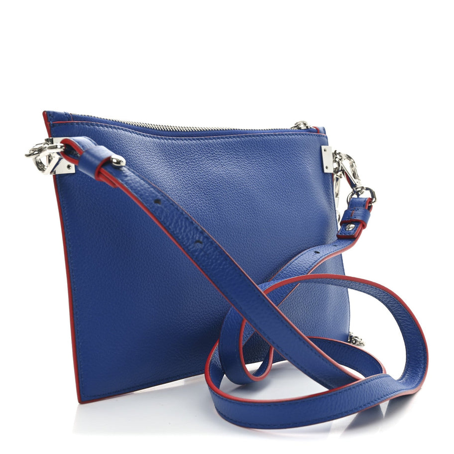 Versace Calfskin Medusa Crossbody Flat Pouch Blue Image 3