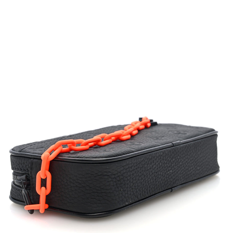 Louis Vuitton Taurillon Monogram Uniformes Solar Ray Soft Pochette Volga Belt Bag Black Image 4
