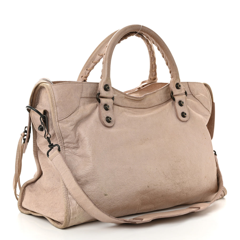 Balenciaga Agneau Classic Hardware City Bois de Rose Image 4