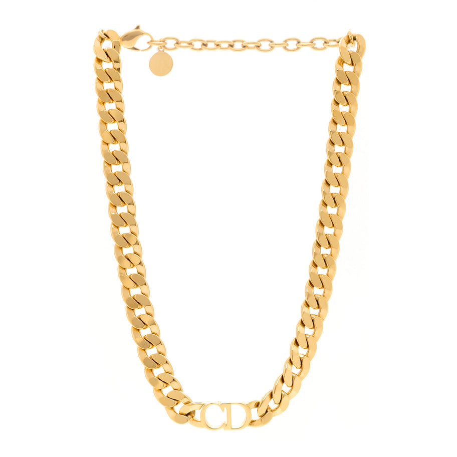 Christian Dior Metal Danseuse Etoile Chain Choker Necklace Gold Image 3