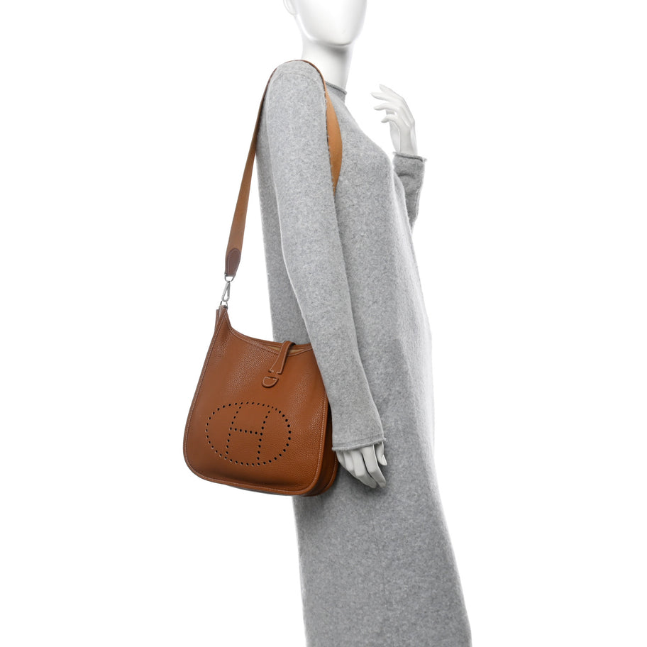 Hermes Taurillon Clemence Evelyne III PM Gold Image 2