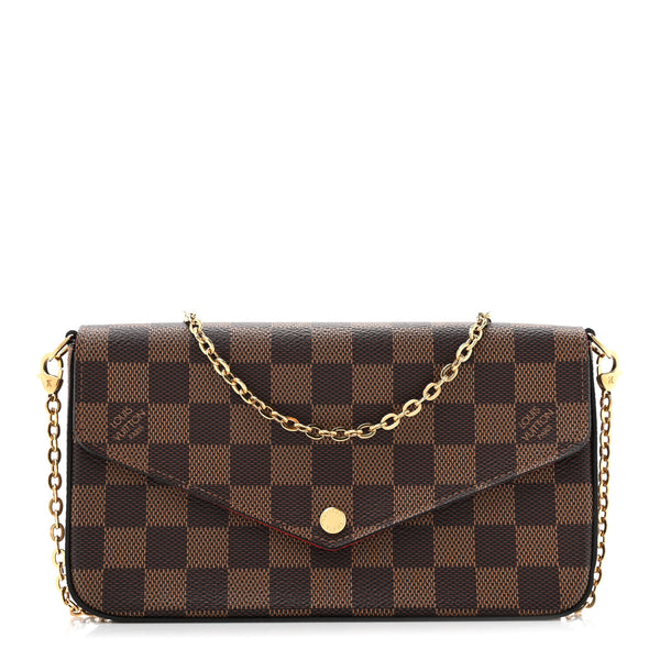 Louis Vuitton Damier Ebene Pochette Felicie Chain Wallet