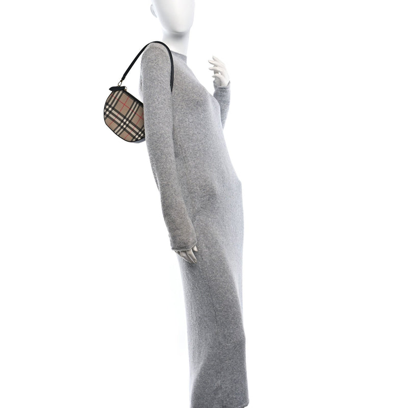  Burberry Vintage Check Calfskin Olympia Slim Pouch Archive Beige