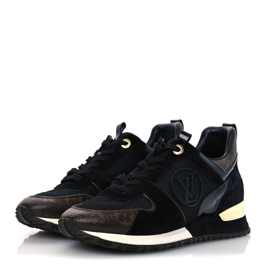 Louis Vuitton Suede Monogram Run Away Sneakers 36.5 Black Image 4