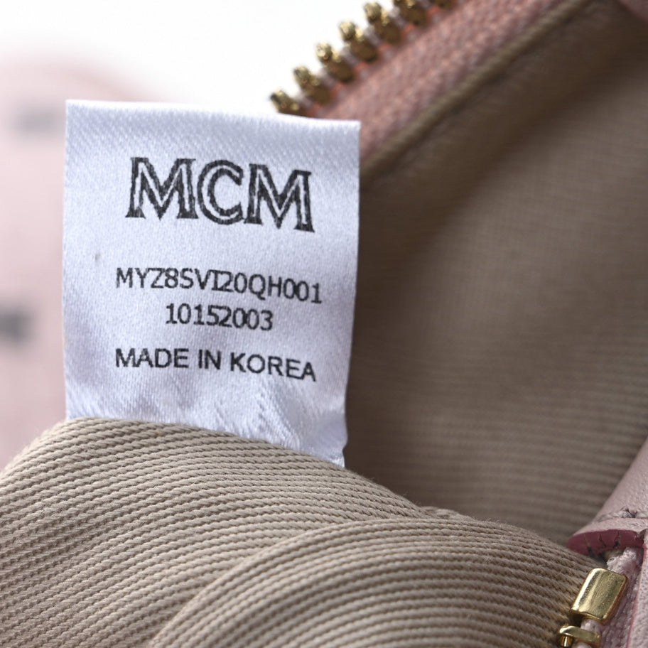 MCM MCM Visetos Medium Crossbody Pouch Powder Pink Image 7