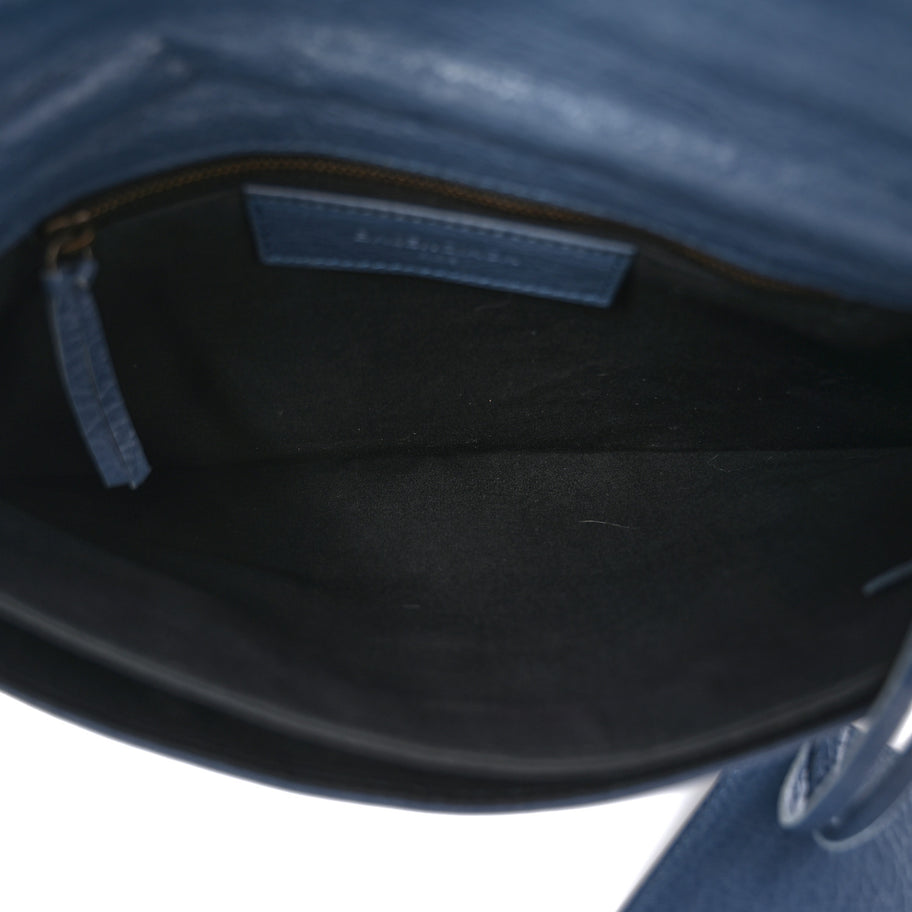 Balenciaga Agneau Classic Hardware Envelope Clutch Bleu Persan Image 5