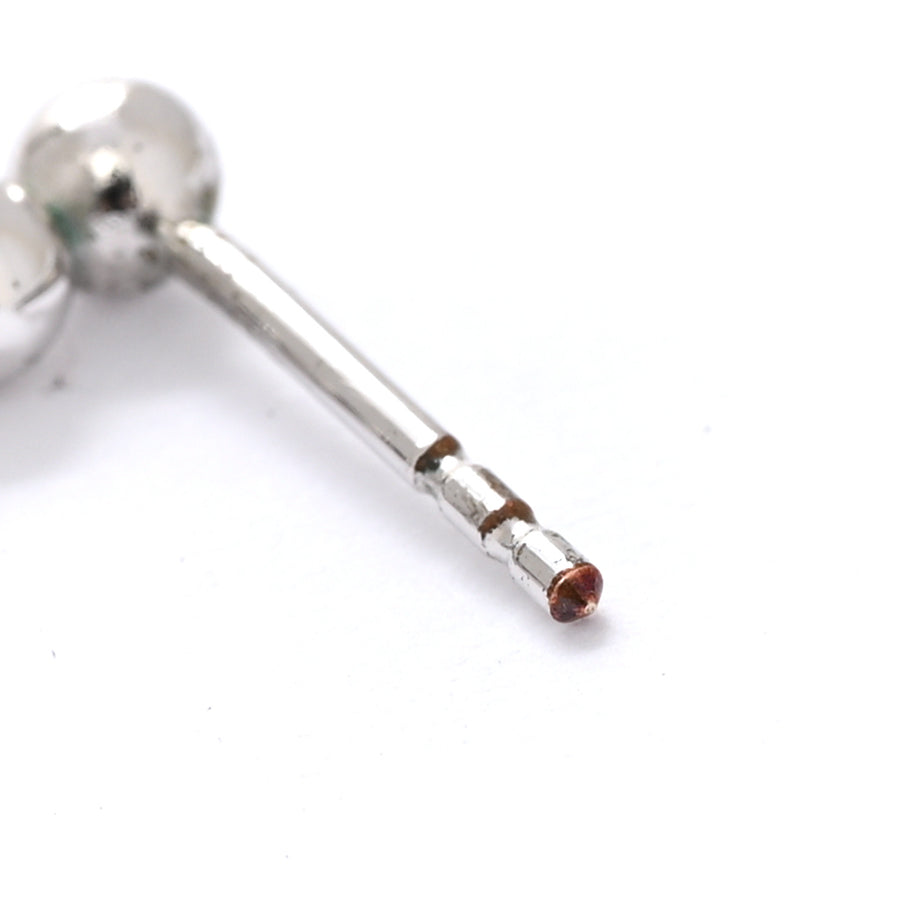 Christian Dior Metal Bead Drop Earrings Silver Image 5