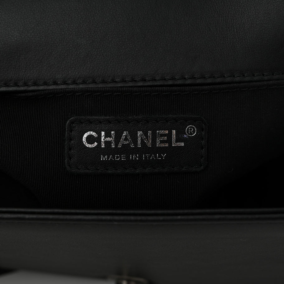Chanel Lambskin Quilted Medium Boy Flap Black Image 6