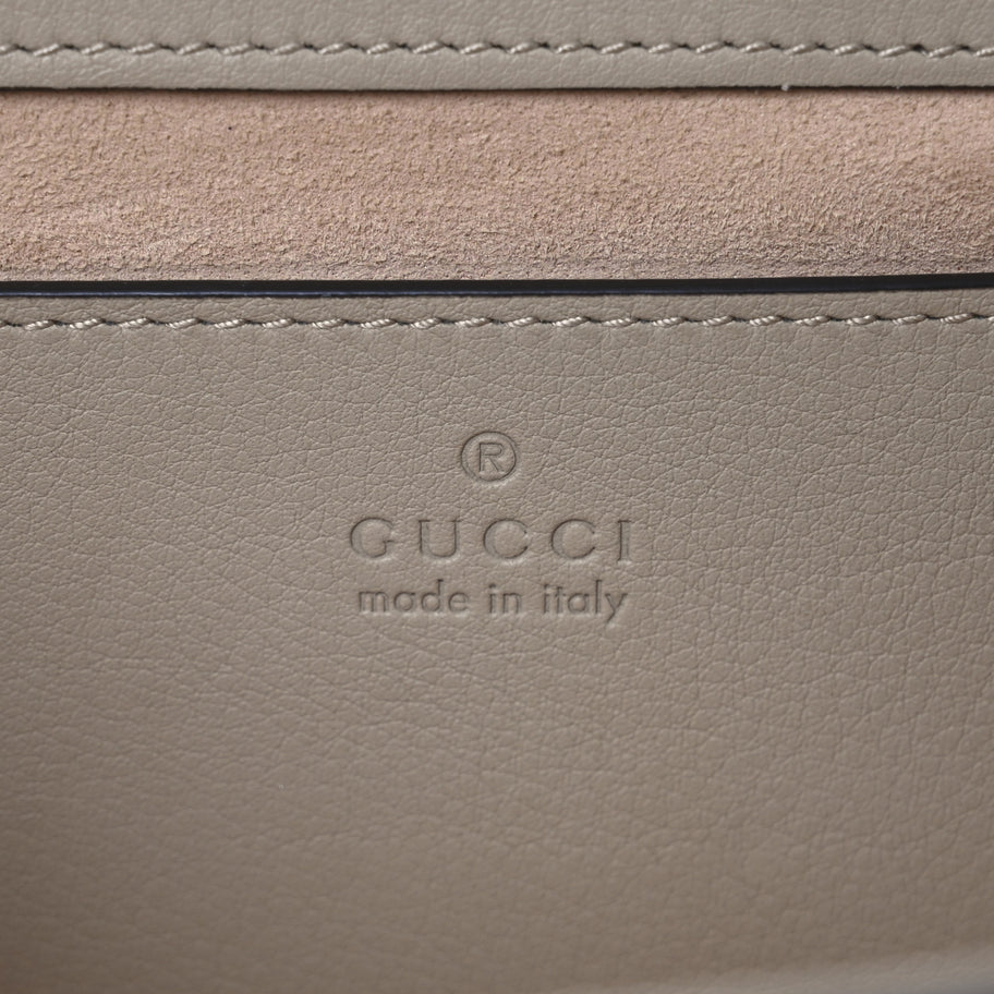 Gucci GG Supreme Monogram Calfskin Mini Padlock Shoulder Bag Beige Mystic White Oatmeal Image 6