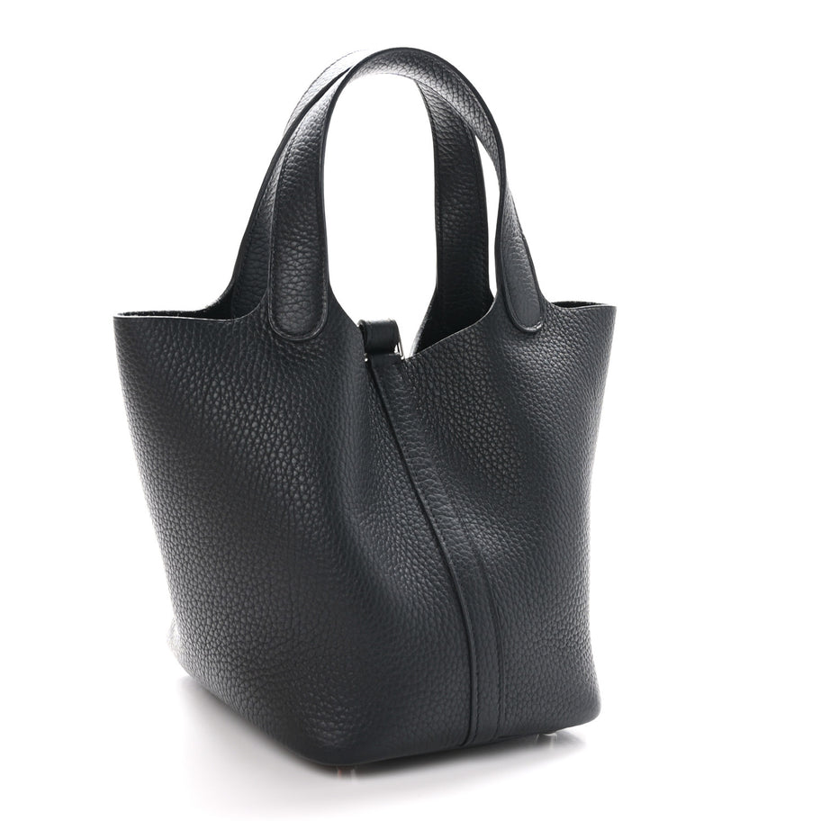 Hermes Taurillon Clemence Picotin Lock 18 PM Black Image 3