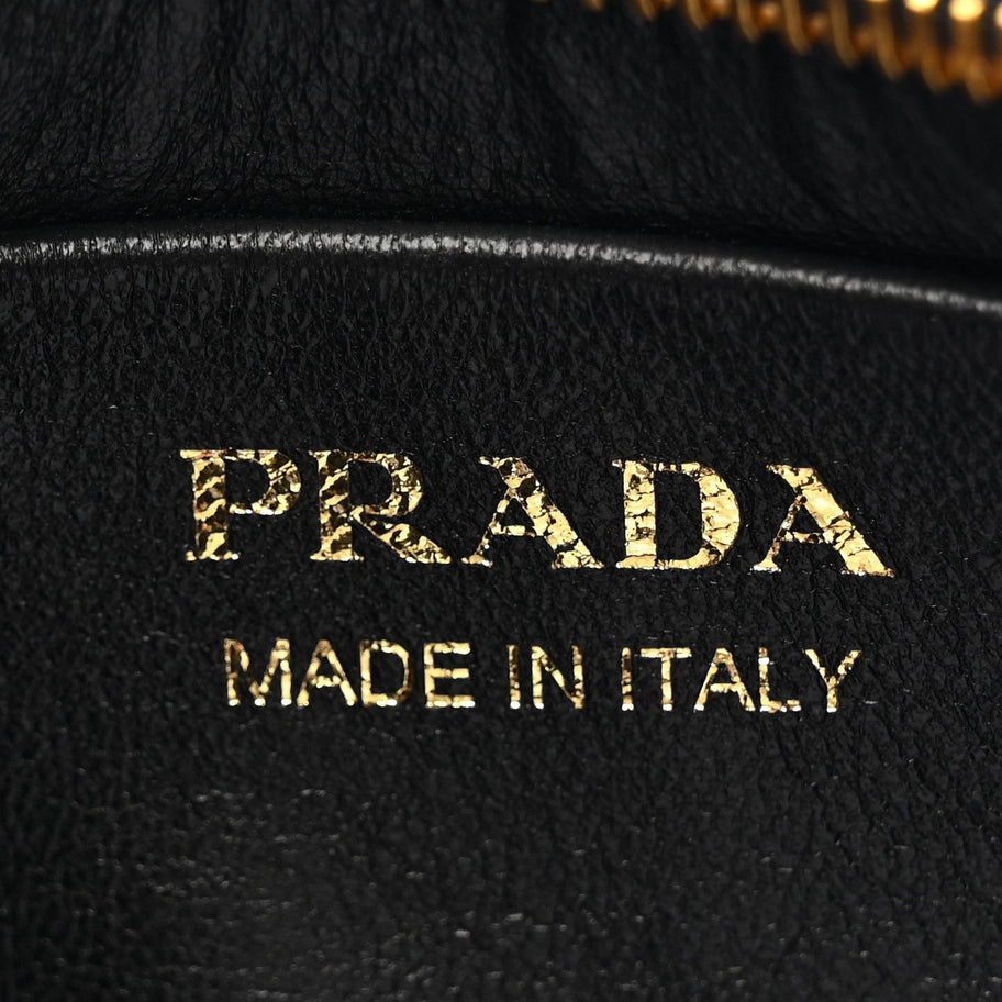 Prada Soft Calfskin Arque Shoulder Bag Black Image 6