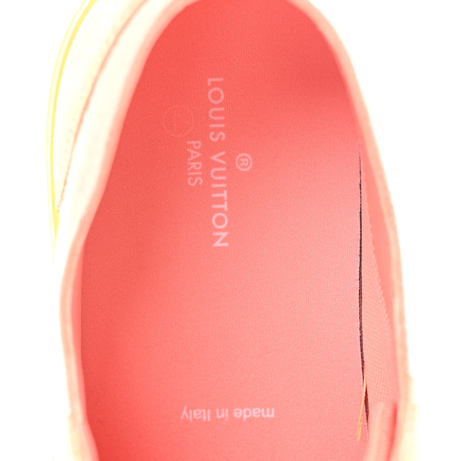 Louis Vuitton Canvas Monogram Mens Tattoo Sneakers Orange Image 7