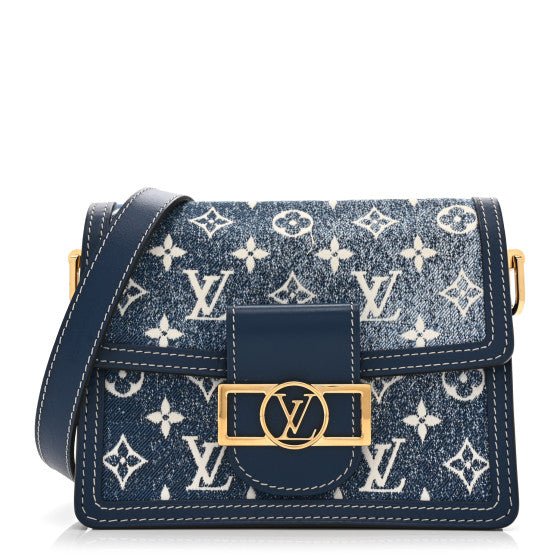 Louis Vuitton Denim Monogram Jacquard Dauphine Mini Bleu Image 1
