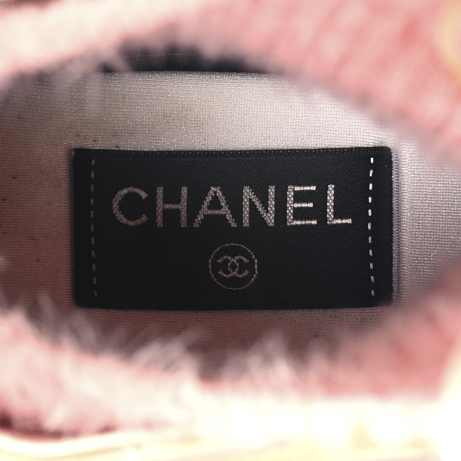 Chanel Suede Calfskin Stretch Fabric CC Sneakers 41 Pink Image 7