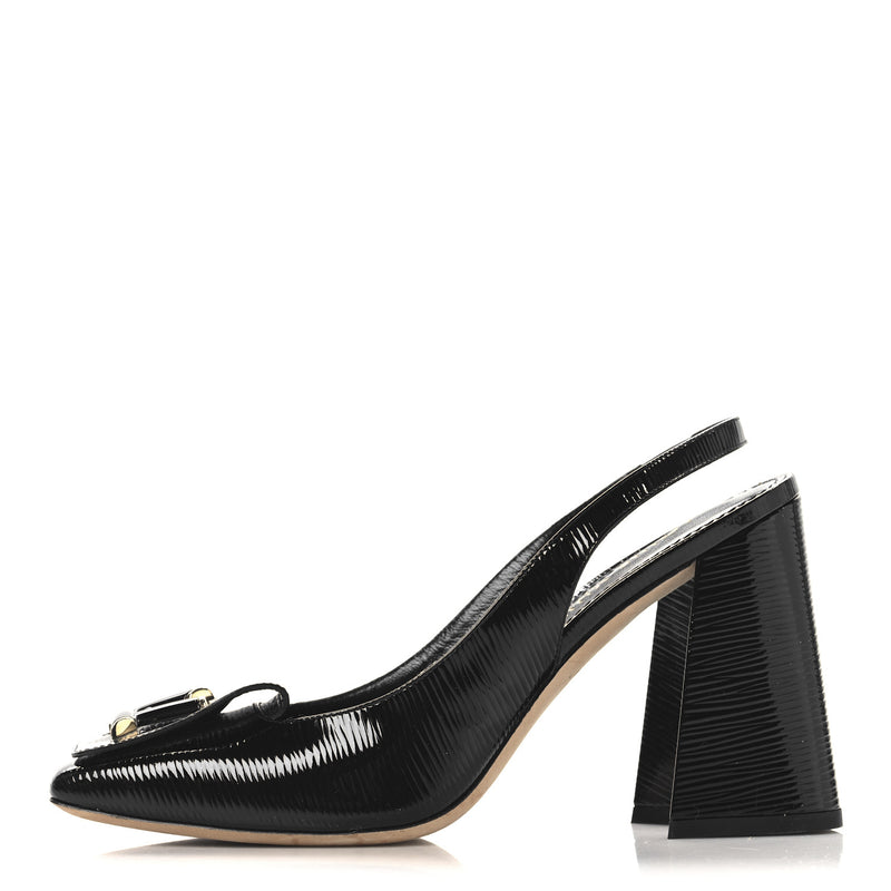  Louis Vuitton Electric Epi Shake Slingback Pumps Black