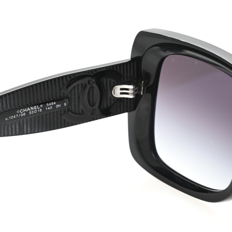 Chanel Square Polarized CC Sunglasses 5494-A Black Image 5