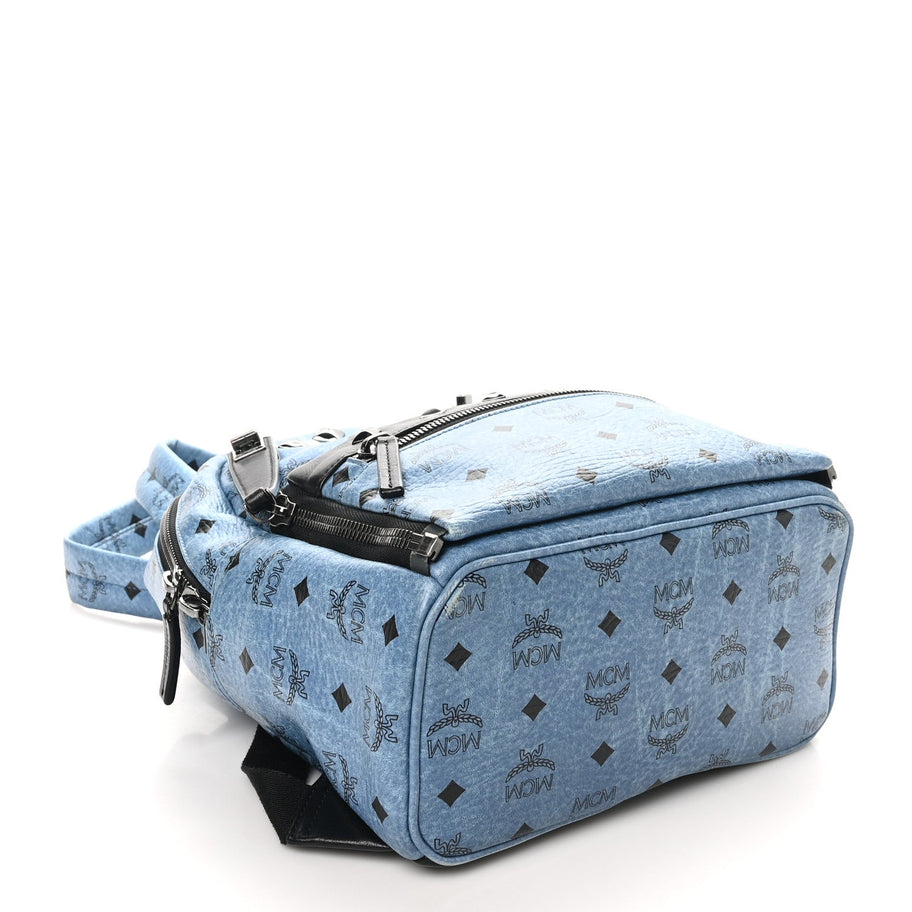 MCM MCM Visetos Studded Small Dual Stark Backpack Denim Image 4