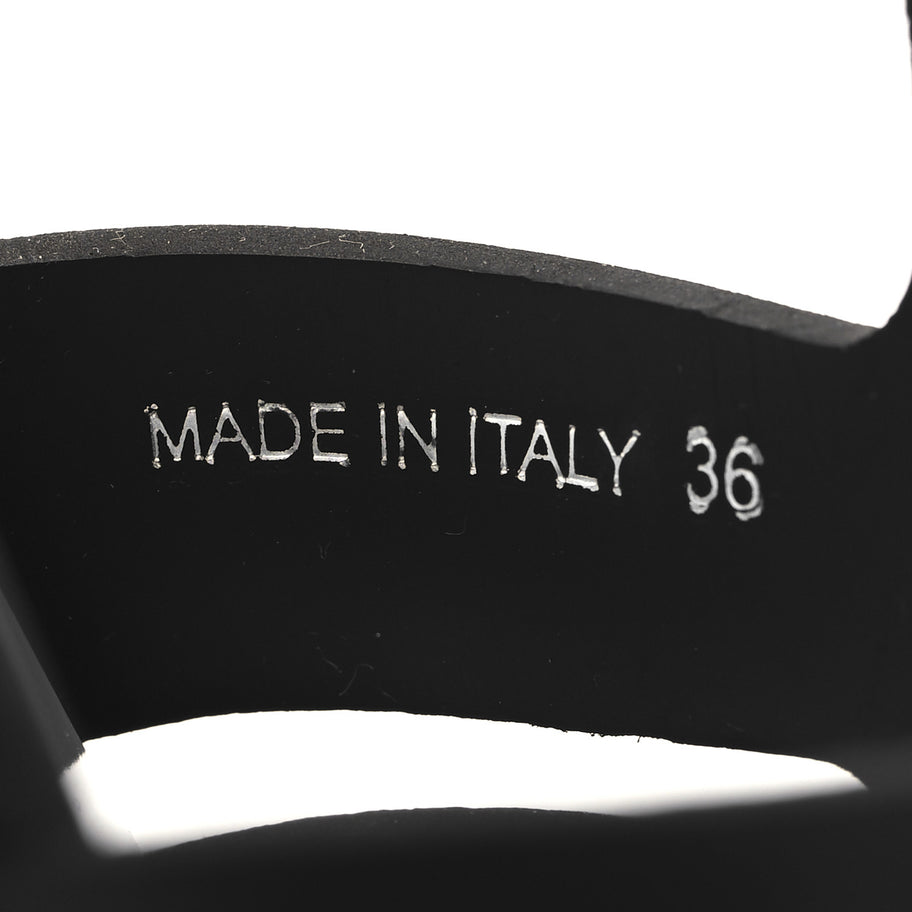 Prada Foam Rubber Triangle Logo Monolith 55mm Cage Sandals 36 Black Image 7