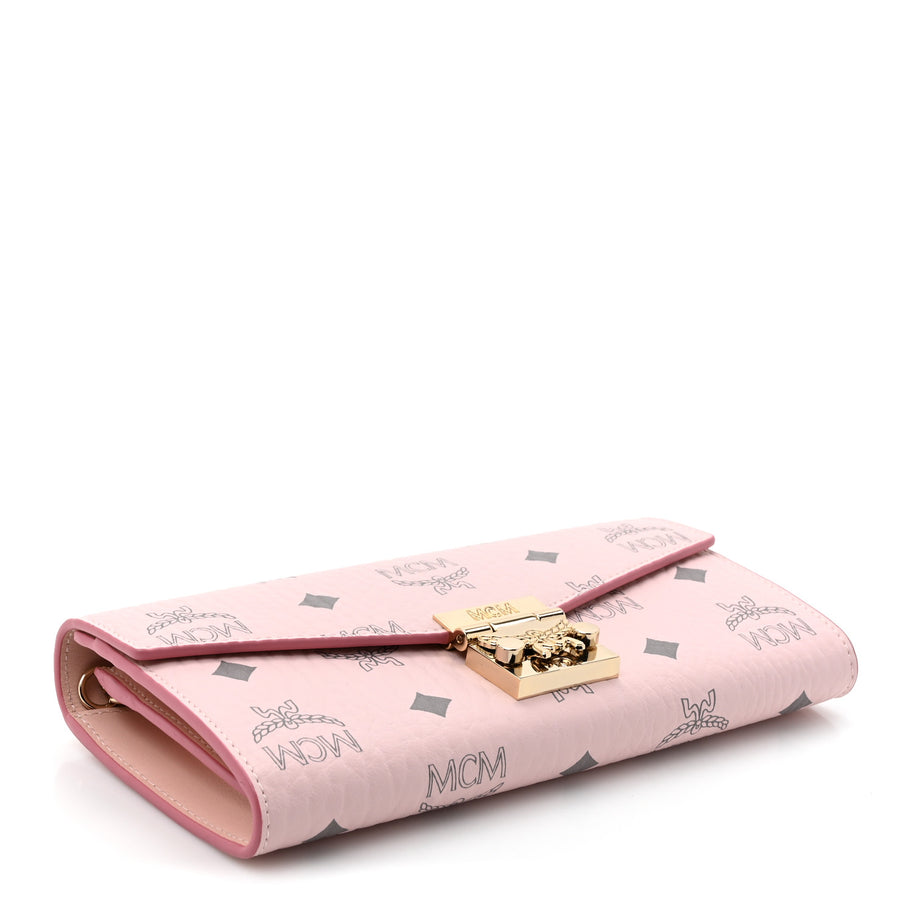 MCM Visetos Large Patricia Wallet On Chain Soft Pink Image 4
