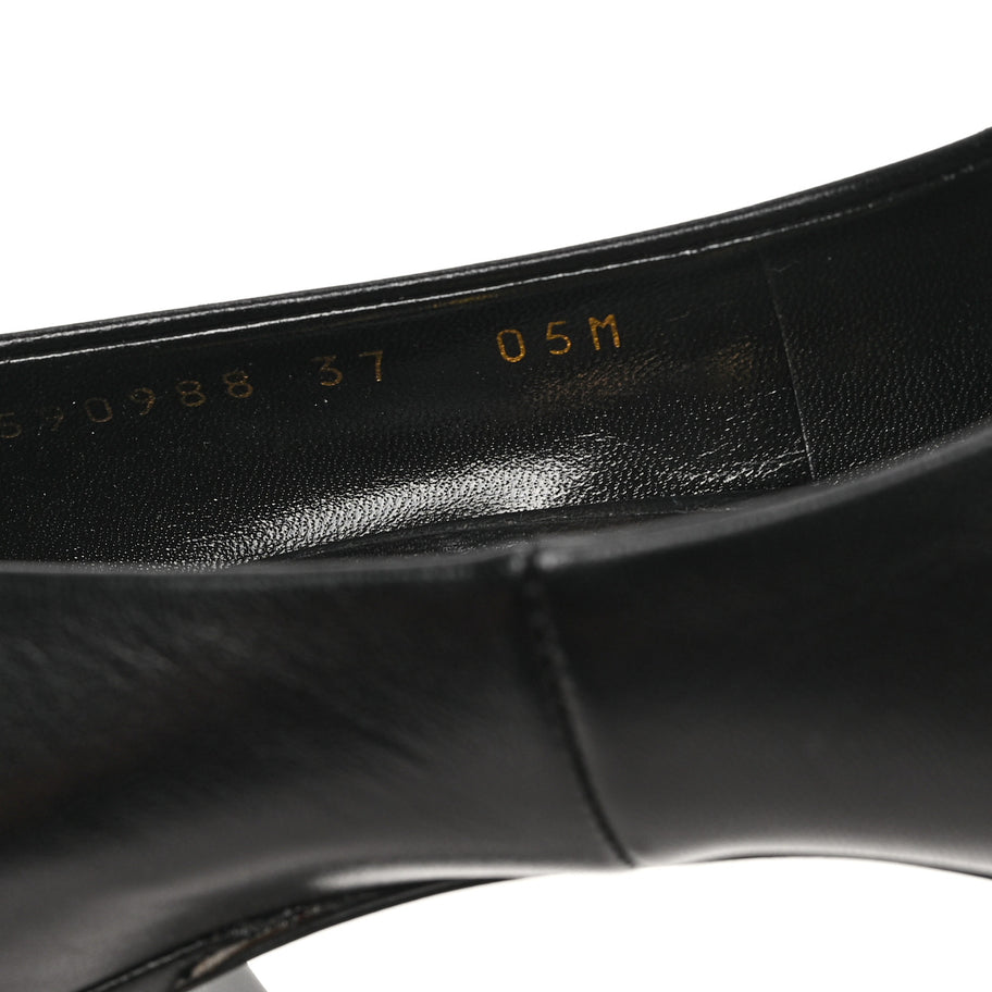 Gucci Malaga Kid Crystal Pumps 37 Black Image 7