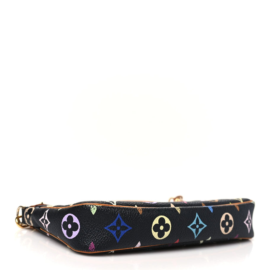Louis Vuitton Monogram Multicolor Pochette Accessories Black Image 4