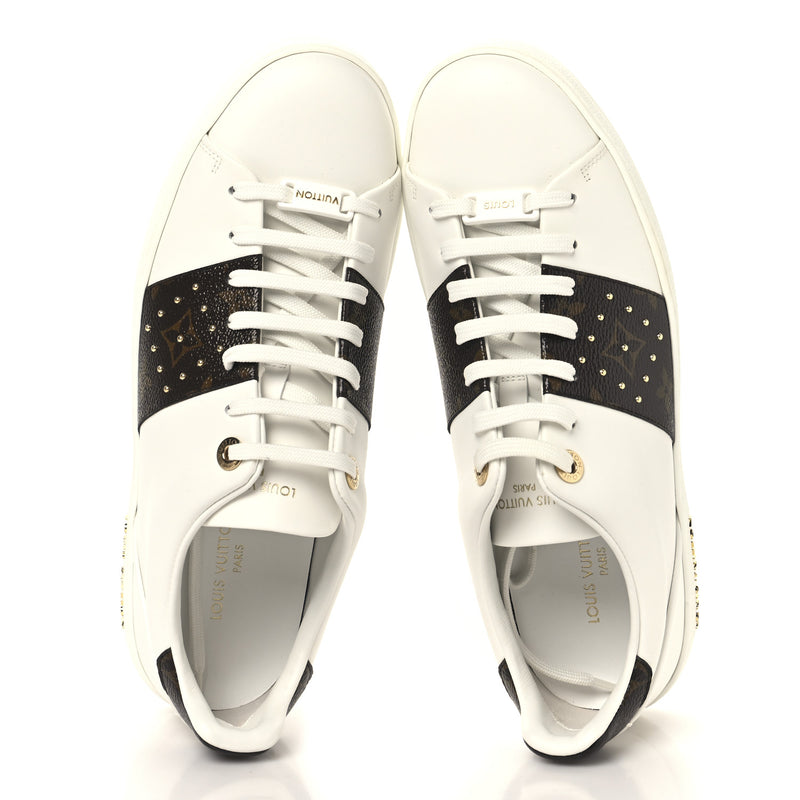  Louis Vuitton Monogram Stud Front Row Sneaker White