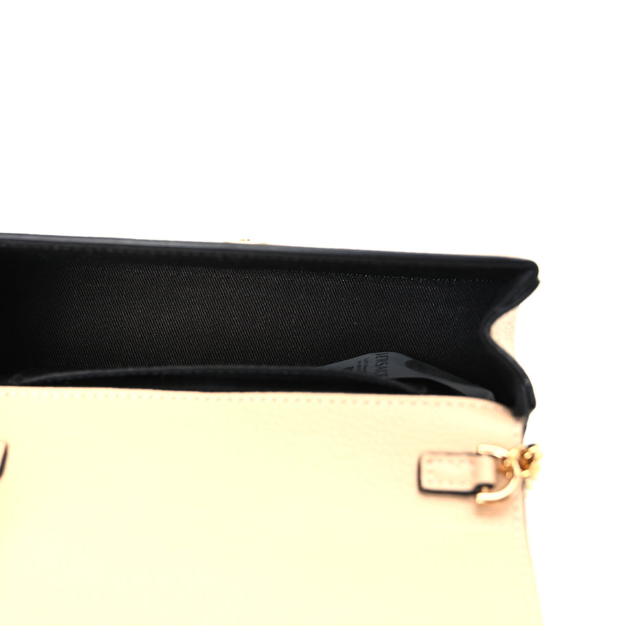 Versace Grained Calfskin Virtus Mini Chain Bag Beige Image 5