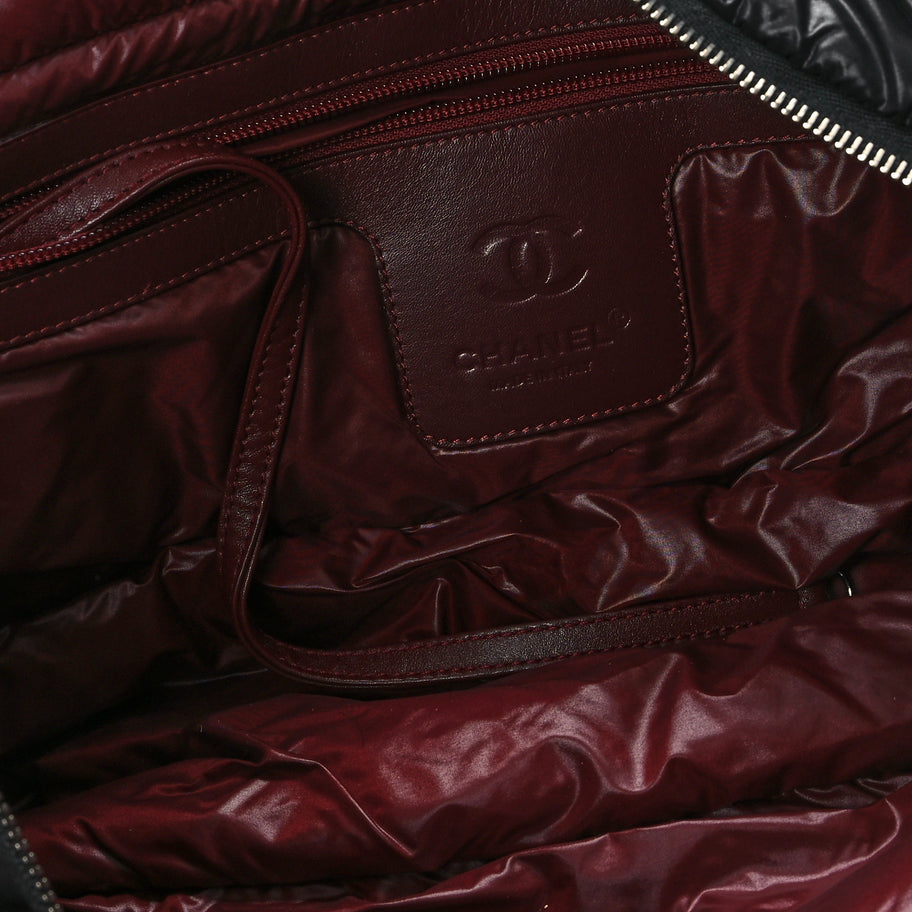 Chanel Nylon Quilted Large Coco Cocoon Tote Black Image 6