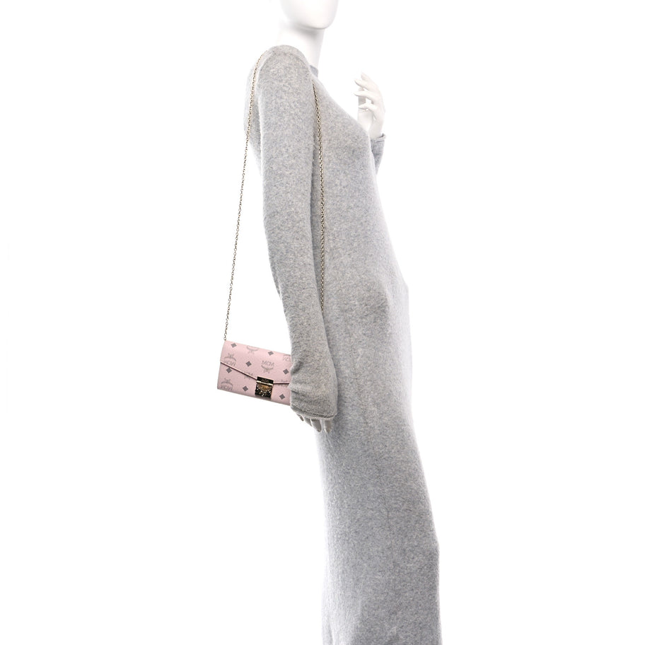 MCM Visetos Large Patricia Wallet On Chain Soft Pink Image 2