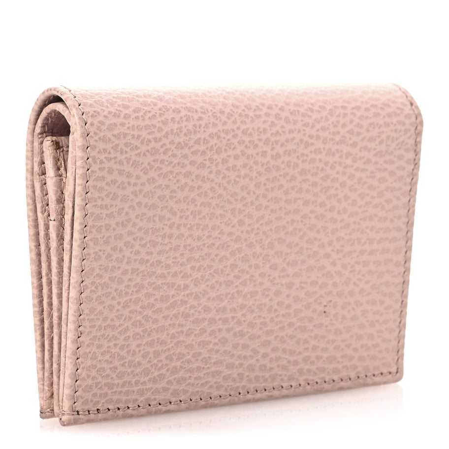 Gucci Dollar Calfskin GG Marmont Card Case Perfect Pink Image 3