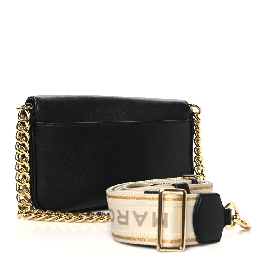 Marc Jacobs Calfskin The J Marc Shoulder Bag Black Image 3