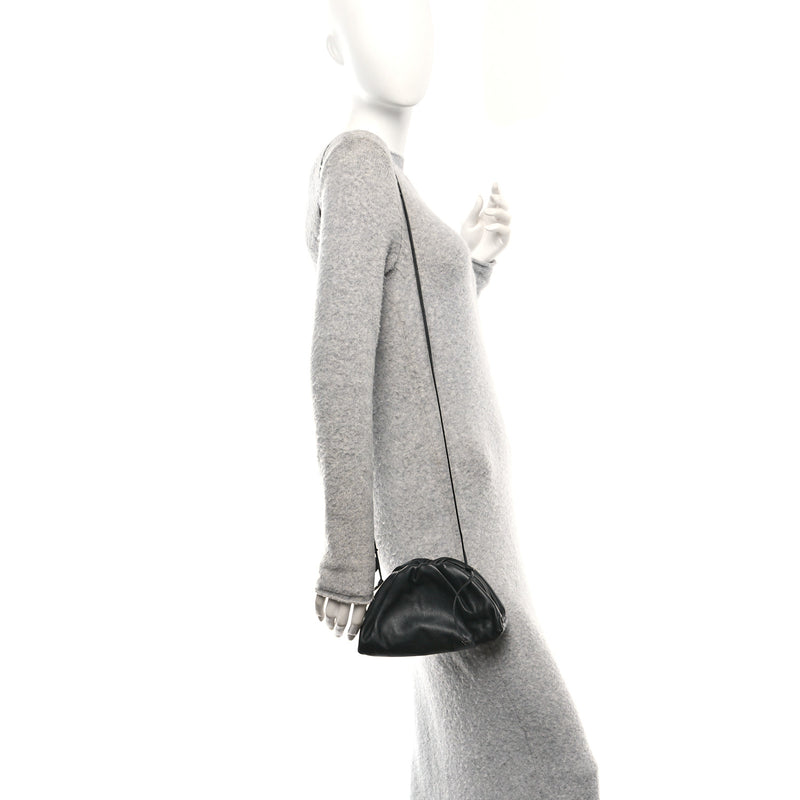  Bottega Veneta Butter Calfskin The Mini Pouch Black