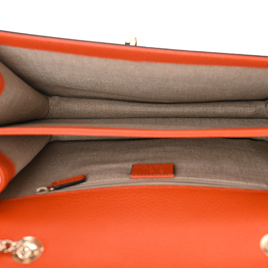 Gucci Dollar Calfskin InterLocking G Shoulder Bag Sun Orange Image 5