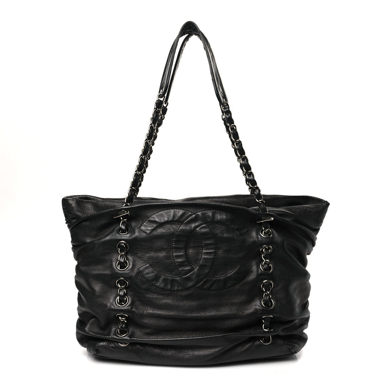  Chanel Lambskin Timeless Sharpei Chain Shoulder Bag Black