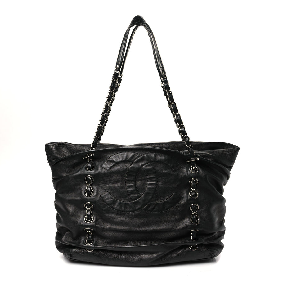 Chanel Lambskin Timeless Sharpei Chain Shoulder Bag Black Image 1