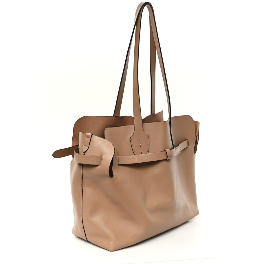 Burberry Soft Smooth Calfskin Medium Tote Limestone Image 3