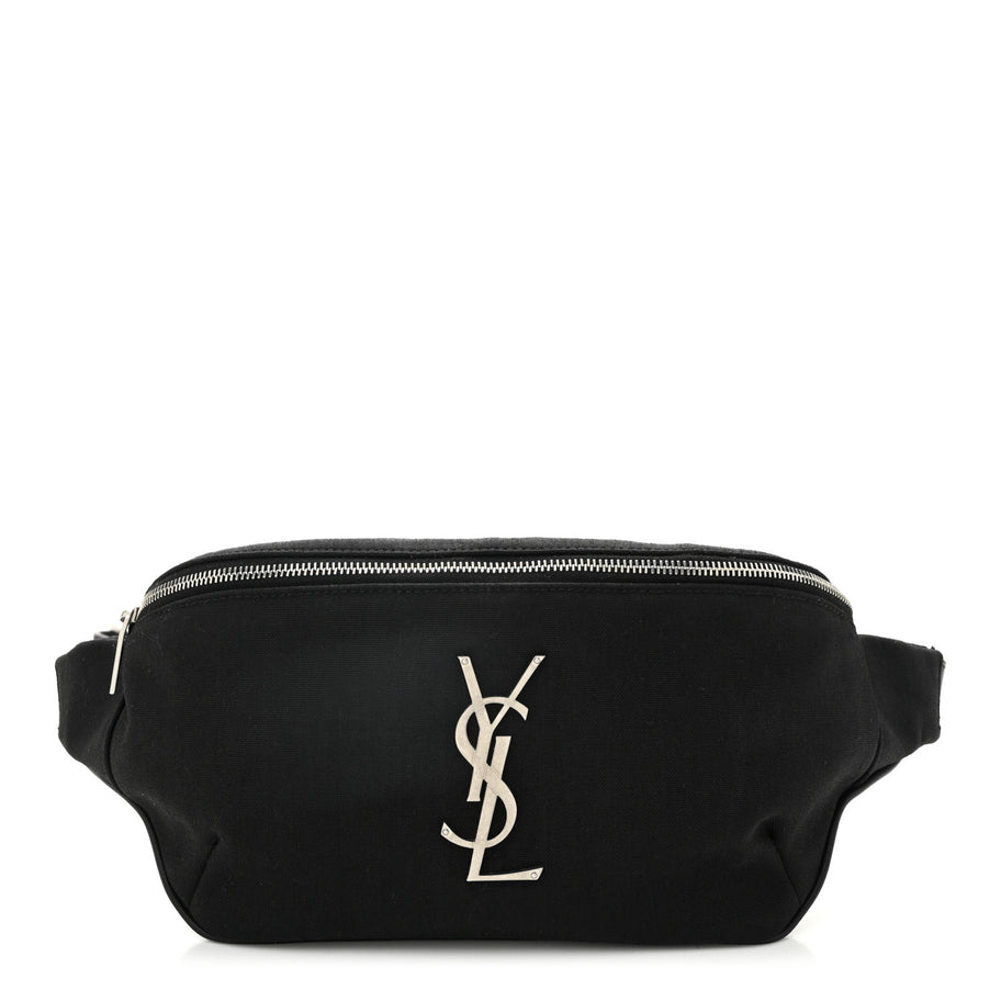 Saint Laurent Canvas Monogram Belt Bag Black Image 1