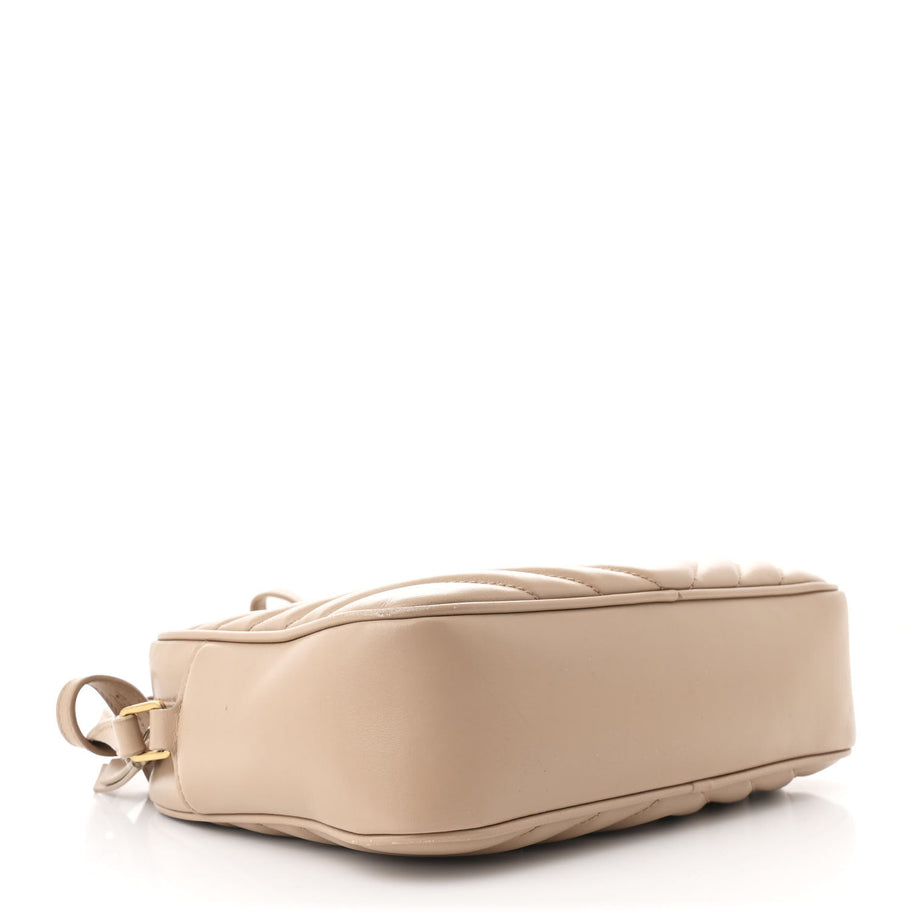 Saint Laurent Calfskin Matelasse Monogram Lou Camera Bag Dark Beige Image 4