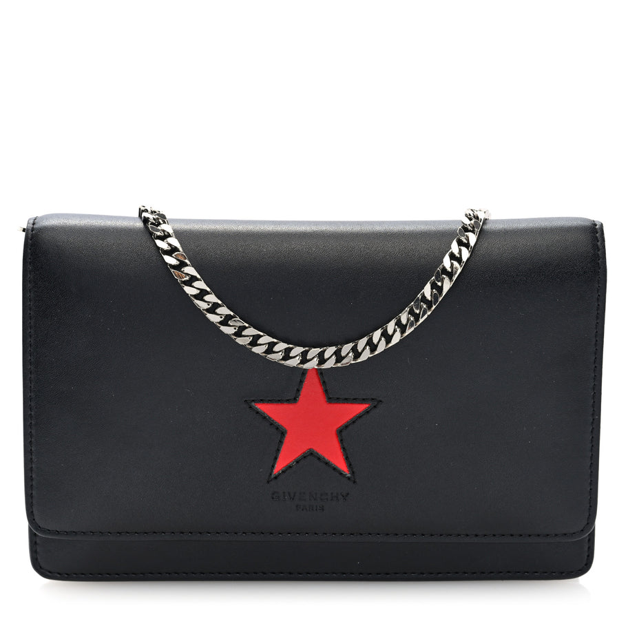 Givenchy Calfskin Star Pandora Chain Wallet Black Image 1