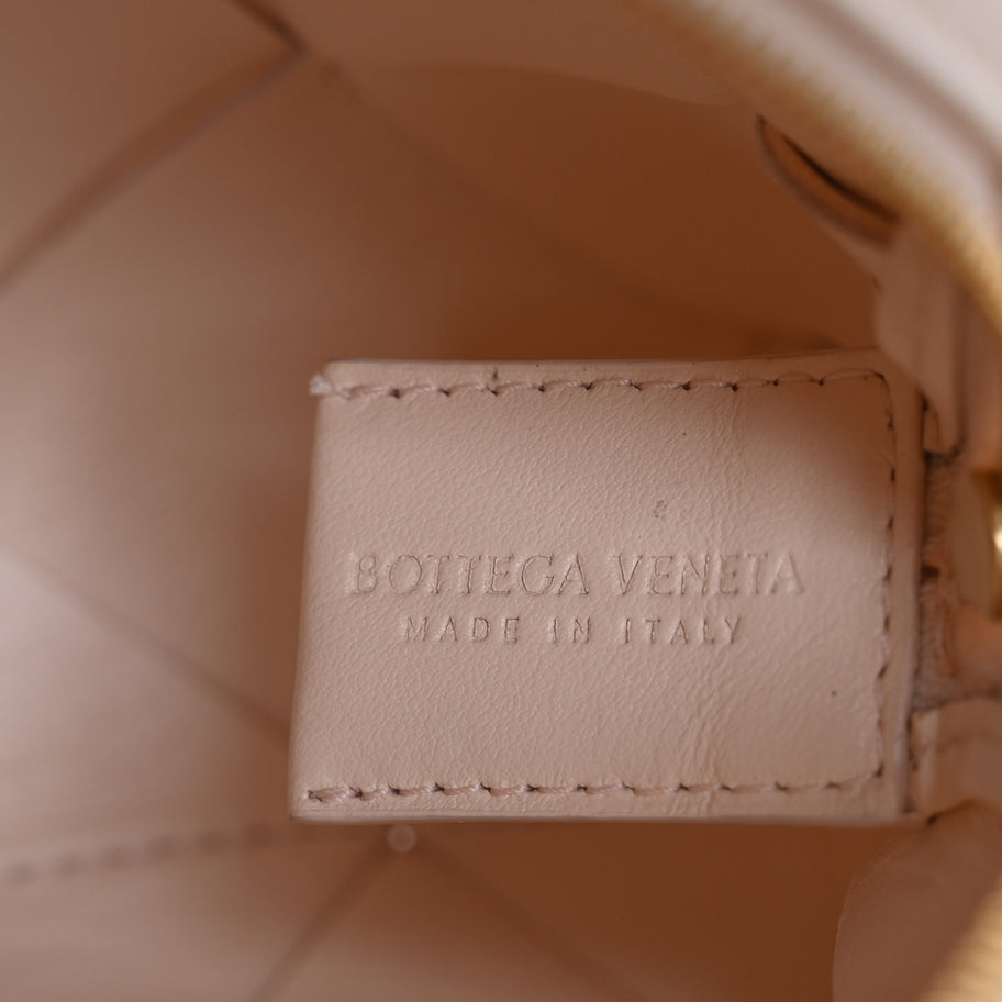 Bottega Veneta Lambskin Maxi Intrecciato Mini Cassette Camera Bag Macaroon Image 6