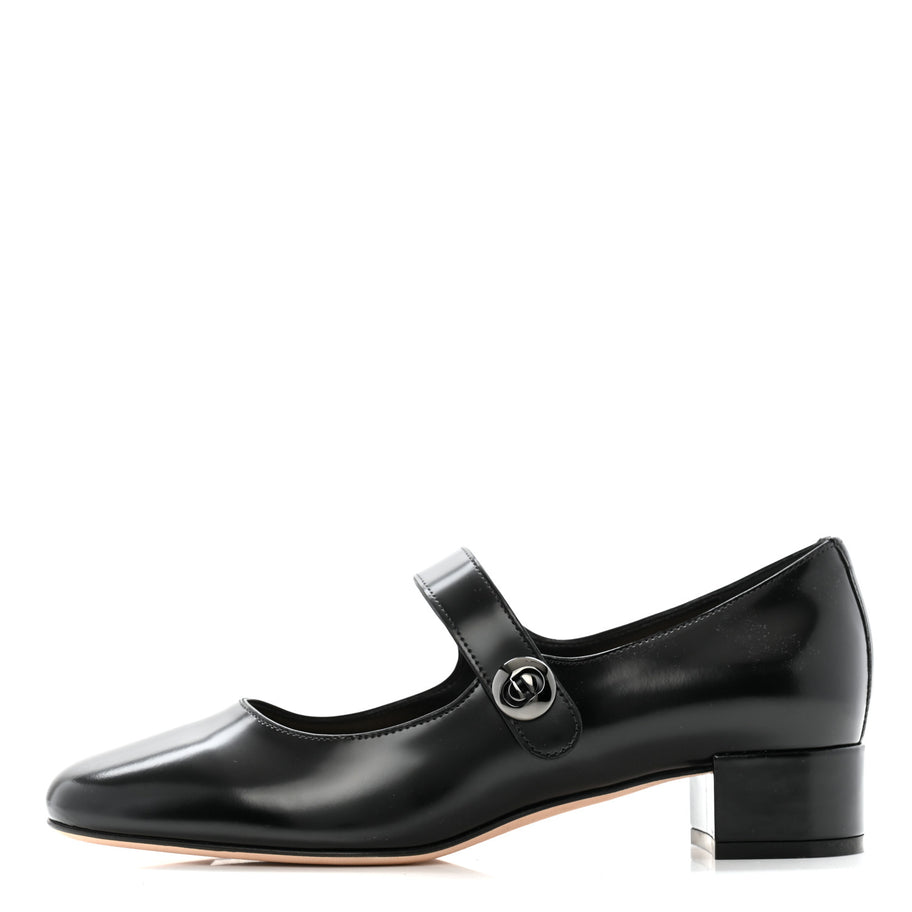 Christian Dior Brushed Calfskin Uniform 30mm Pumps 37.5 Black Image 1