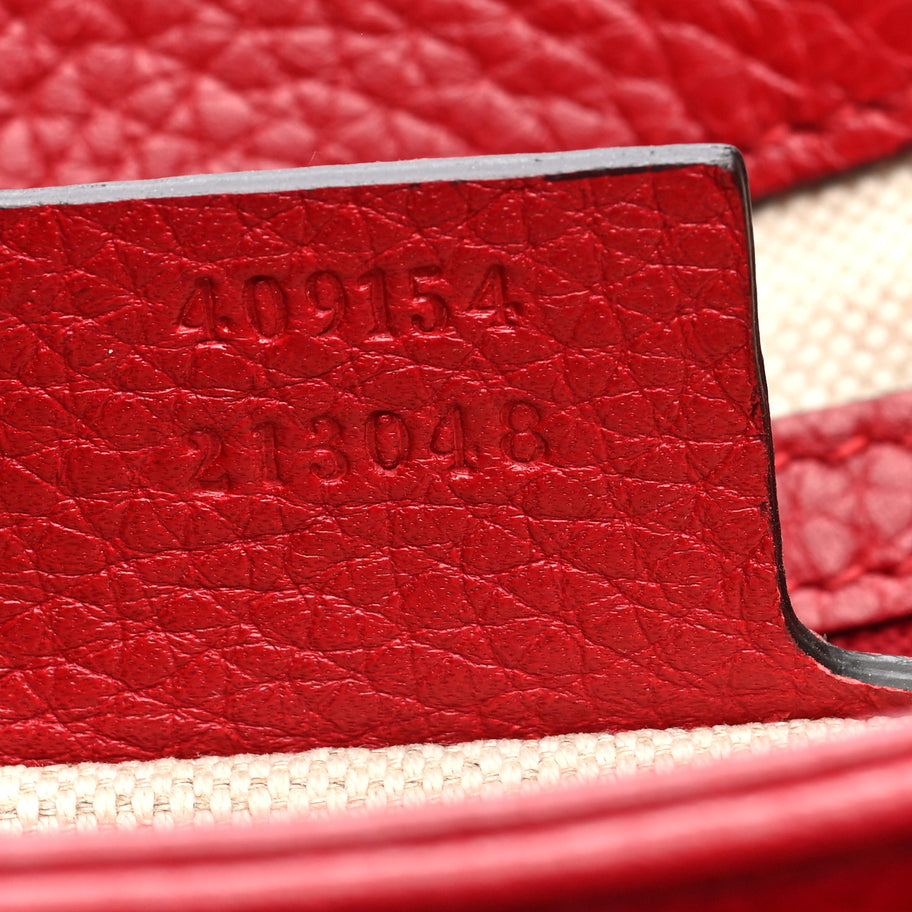 Gucci Cellarius Calfskin Feline GG Marmont Flap Shoulder Bag Vulcanic Red Image 7