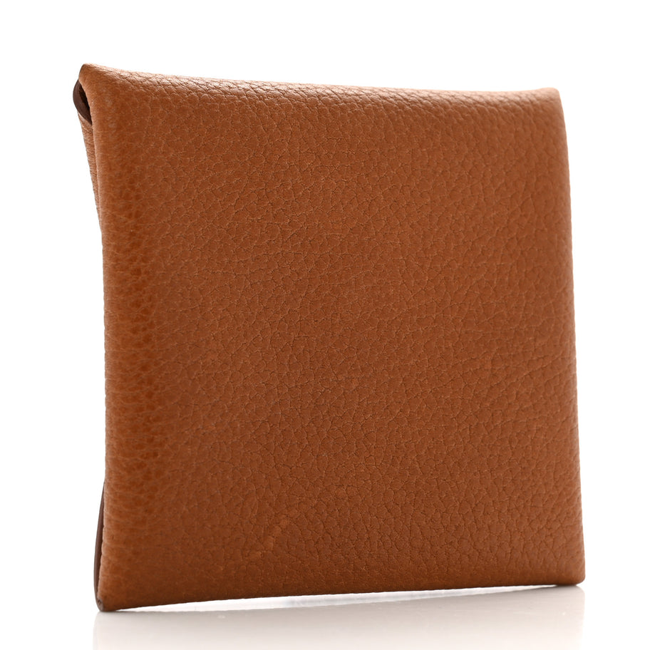 Hermes Barenia Faubourg Bastia Coin Purse Fauve Image 3
