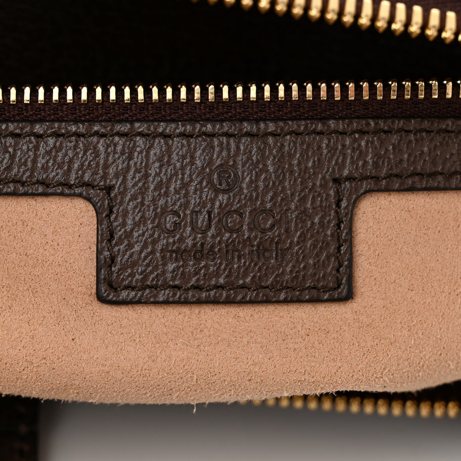 Gucci GG Supreme Monogram Web Medium Ophidia Tote Bag Brown Image 6