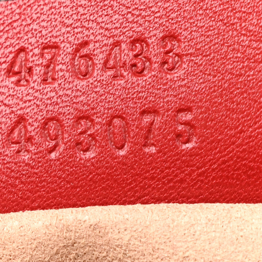 Gucci Calfskin Matelasse Super Mini GG Marmont Shoulder Bag Hibiscus Red Image 7