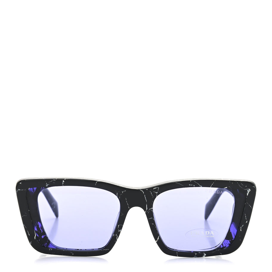 Prada Acetate Symbole Sunglasses SPR 08Y Havana Black White Image 2