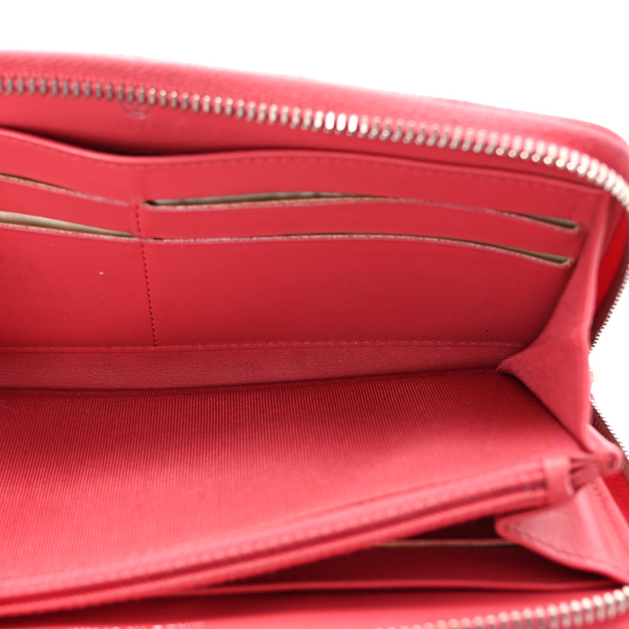 Chanel Caviar Quilted Large Gusset Zip Around Wallet Pink Image 5