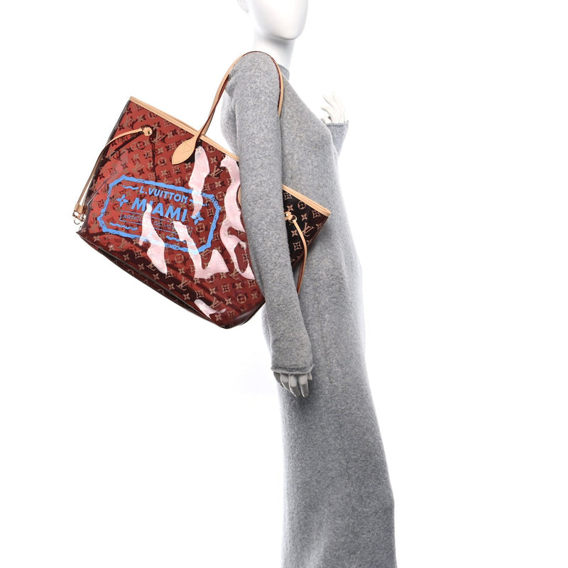  Louis Vuitton Vinyl Monogram Miami Neverfull GM Blue