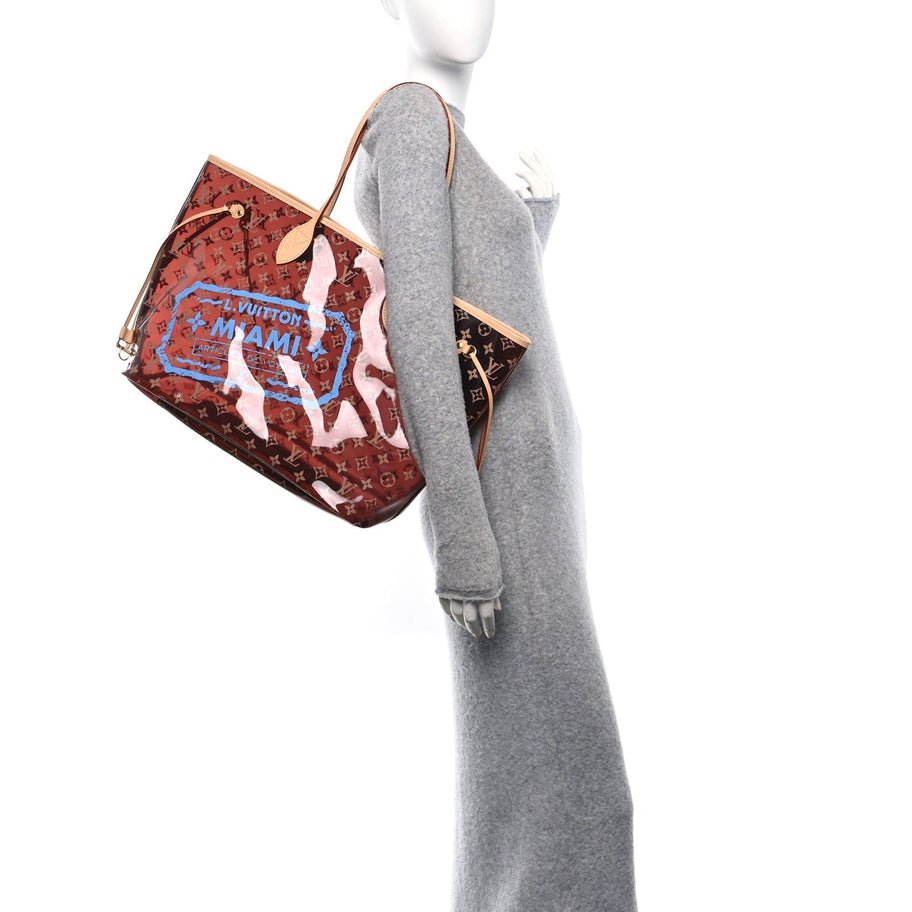 Louis Vuitton Vinyl Monogram Miami Neverfull GM Blue Image 2